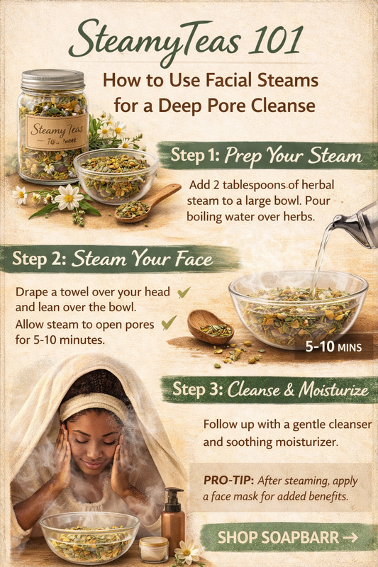 SteamyTeas 101: How to use facial steams for a deep pore cleanse.