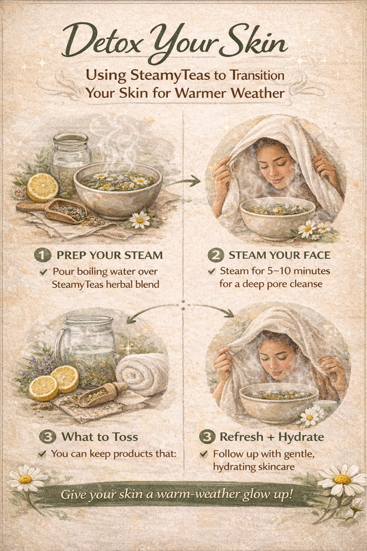 Detox Your Skin: Using SteamyTeas to transition your skin for warmer weather.