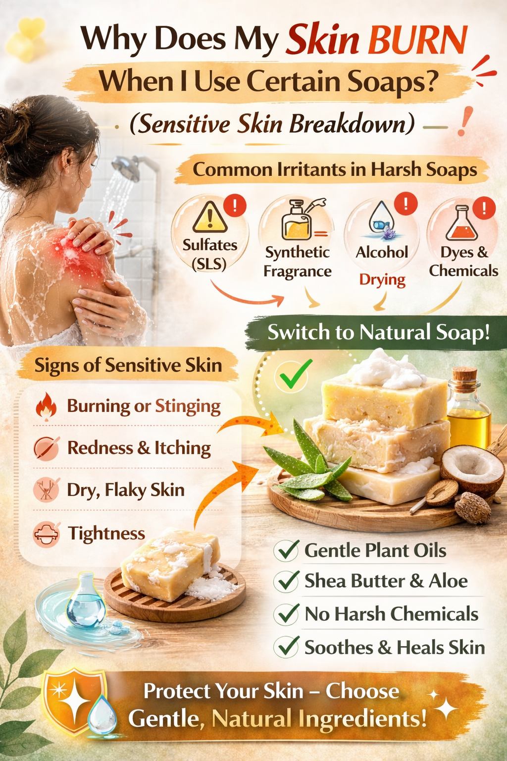 Why Does My Skin Burn When I Use Certain Soaps? (Sensitive Skin Breakdown)