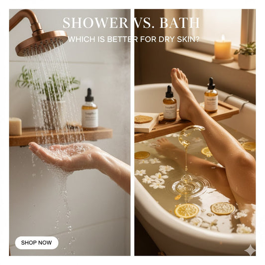 Shower vs. Bath: Which is better for dry skin? (Featuring SoapBarr Body Oils).